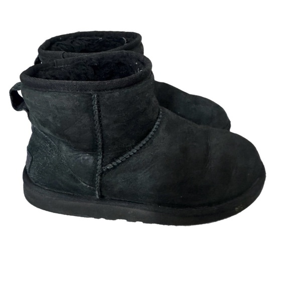UGG Classic Black Suede Booties - Picture 1 of 4